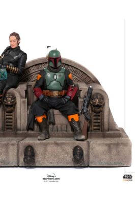 STAR WARS THE MANDALORIAN BOBA FETT Y FENNEC EN EL TRONO – ART SCALE 1/10