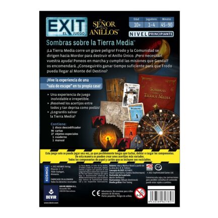 EXIT: EL SEÑOR DE LOS ANILLOS - SOMBRAS SOBRE LA TIERRA MEDIA - Imagen 2