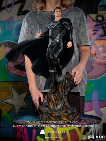 SUPERMAN BLACK SUIT - ZACK SNYDER'S JUSTICE LEAGUE - DC COMICS - LEGACY REPLICA 1/4 - Imagen 2