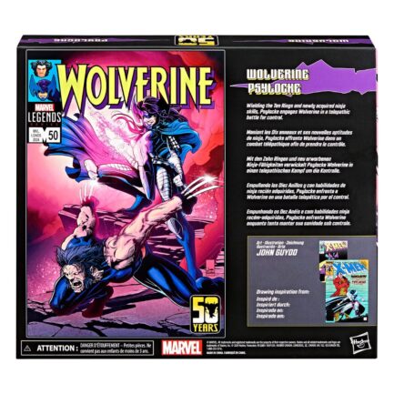 WOLVERINE & PSYLOCKE - WOLVERINE 50TH ANNIVERSARY - MARVEL LEGENDS SERIES - 15 CM - HASBRO - Imagen 3