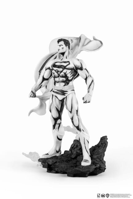 SUPERMAN BLACK & WHITE PX SDCC 2024 - DC HEROES - 1/8 SCALE STATUE 30 CM - PURE ARTS - Imagen 6