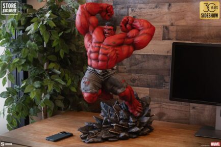 RED HULK: THUNDERBOLT ROSS - MARVEL - PREMIUM FORMAT - 71 CM - SIDESHOW COLLECTIBLES - Imagen 2