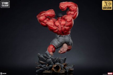 RED HULK: THUNDERBOLT ROSS - MARVEL - PREMIUM FORMAT - 71 CM - SIDESHOW COLLECTIBLES - Imagen 7