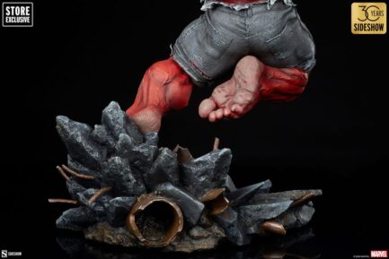RED HULK: THUNDERBOLT ROSS - MARVEL - PREMIUM FORMAT - 71 CM - SIDESHOW COLLECTIBLES - Imagen 11