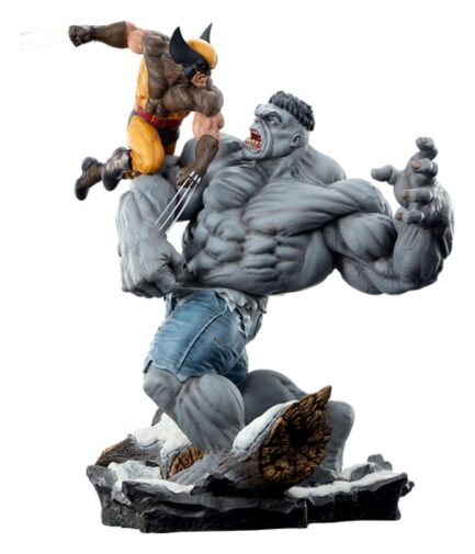 GREY HULK VS WOLVERINE - MARVEL - PREMIUM FORMAT - 58 CM - SIDESHOW COLLECTIBLES