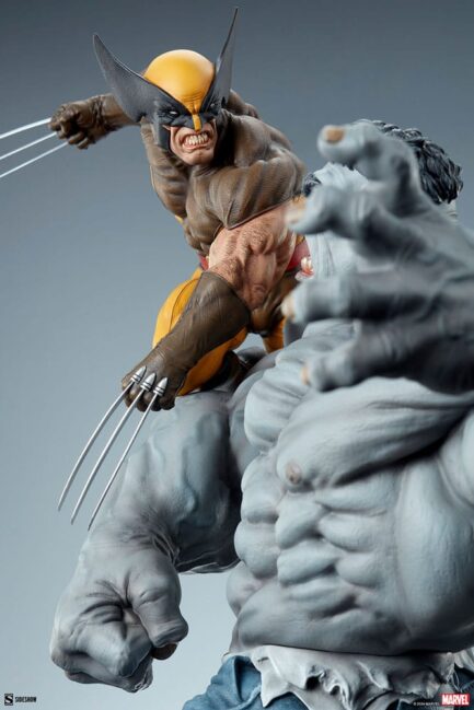 GREY HULK VS WOLVERINE - MARVEL - PREMIUM FORMAT - 58 CM - SIDESHOW COLLECTIBLES - Imagen 12