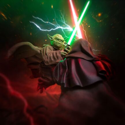 YODA VS EMPEROR PALPATINE (CCXP EXCLUSIVE 2024) - STAR WARS - ART SCALE 1/10 - IRON STUDIOS - Imagen 10