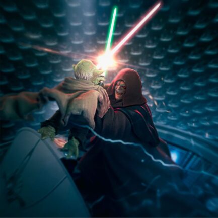 YODA VS EMPEROR PALPATINE (CCXP EXCLUSIVE 2024) - STAR WARS - ART SCALE 1/10 - IRON STUDIOS - Imagen 11