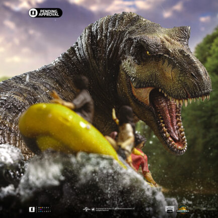 T-REX RIVER ATTACK - JURASSIC WORLD: REBIRTH - DEMI ART SCALE 1/20 - IRON STUDIOS - Imagen 2