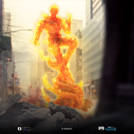 HUMAN TORCH - FANTASTIC FOUR - ART SCALE 1/10 - IRON STUDIOS - Imagen 3