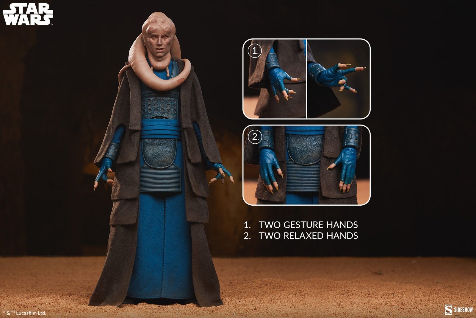 BIB FORTUNA - STAR WARS - SIXTH SCALE FIGURE 32 CM - SIDESHOW COLLECTIBLES - Imagen 8