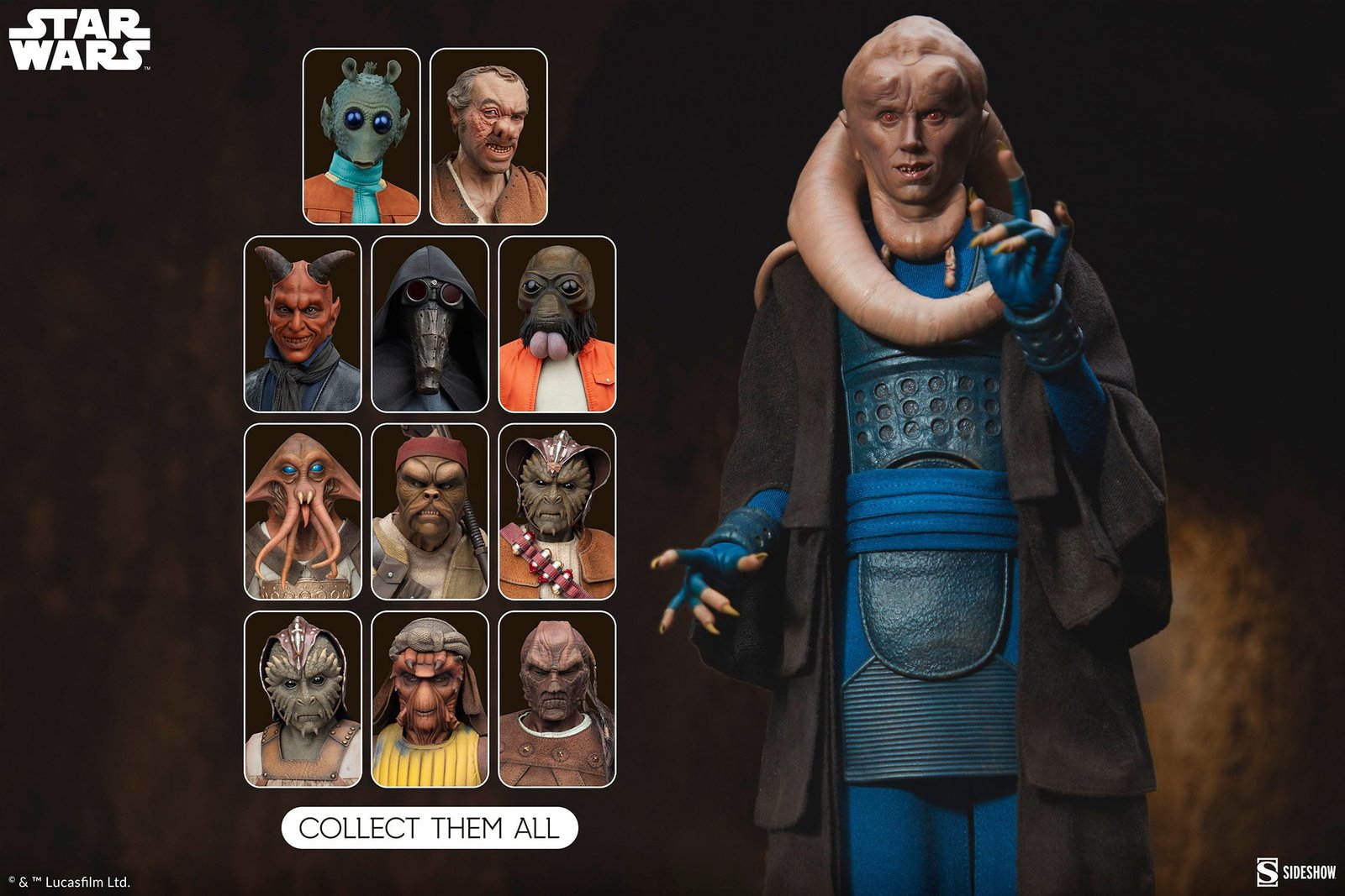 BIB FORTUNA - STAR WARS - SIXTH SCALE FIGURE 32 CM - SIDESHOW COLLECTIBLES - Imagen 5