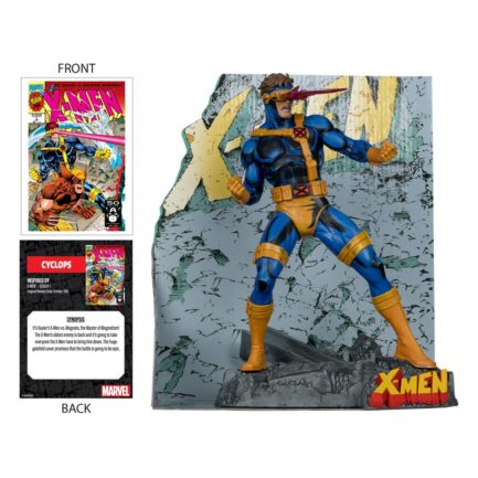 CYCLOPS (X-MEN #1) - MARVEL - 1/10 SCALE COLLECTIBLE FIGURE W/SCENE - 17 CM - MCFARLANE TOYS - Imagen 2