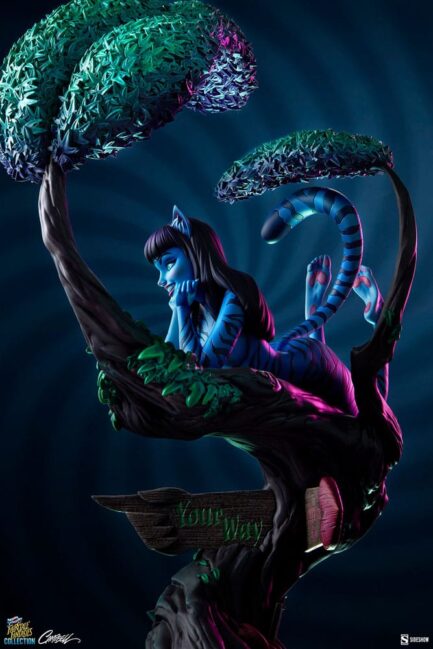 LADY CHESHIRE CAT DELUXE - FAIRYTALE FANTASIES COLLECTION - STATUE -  63 CM - SIDESHOW COLLECTIBLES - Imagen 4