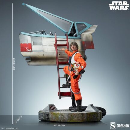 LUKE SKYWALKER & X-WING: RED FIVE, STANDING BY - STAR WARS - PREMIUM FORMAT - 76 CM - SIDESHOW COLLECTIBLES - Imagen 2