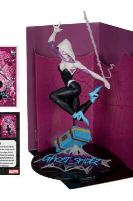 GHOST-SPIDER (THE AMAZING SPIDER-MAN #1) – MARVEL – 1/10 SCALE COLLECTIBLE W/SCENE – 17 CM – MCFARLANE TOYS