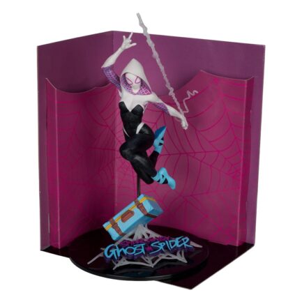 GHOST-SPIDER (THE AMAZING SPIDER-MAN #1) - MARVEL - 1/10 SCALE COLLECTIBLE W/SCENE - 17 CM - MCFARLANE TOYS - Imagen 3