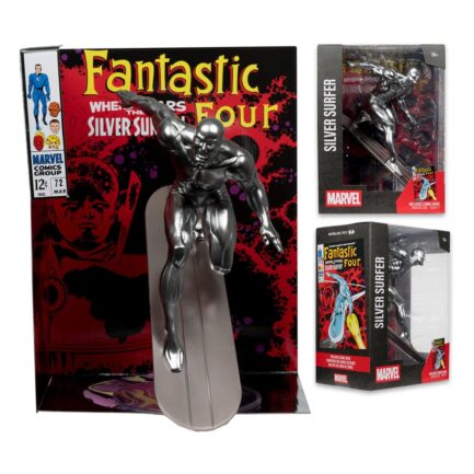 SILVER SURFER (FANTASTIC FOUR #72) - MARVEL - 1/6 SCALE COLLECTIBLE FIGURE W/SCENE & COMIC - 25 CM - MCFARLANE TOYS - Imagen 5