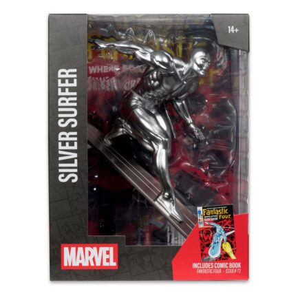 SILVER SURFER (FANTASTIC FOUR #72) - MARVEL - 1/6 SCALE COLLECTIBLE FIGURE W/SCENE & COMIC - 25 CM - MCFARLANE TOYS - Imagen 8