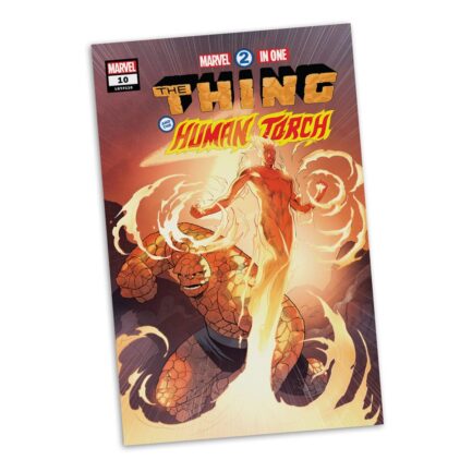 HUMAN TORCH (MARVEL 2-IN-ONE #10) - MARVEL - 1/6 SCALE COLLECTIBLE FIGURE W/SCENE & COMIC - 29 CM - MCFARLANE TOYS - Imagen 7