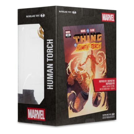 HUMAN TORCH (MARVEL 2-IN-ONE #10) - MARVEL - 1/6 SCALE COLLECTIBLE FIGURE W/SCENE & COMIC - 29 CM - MCFARLANE TOYS - Imagen 10