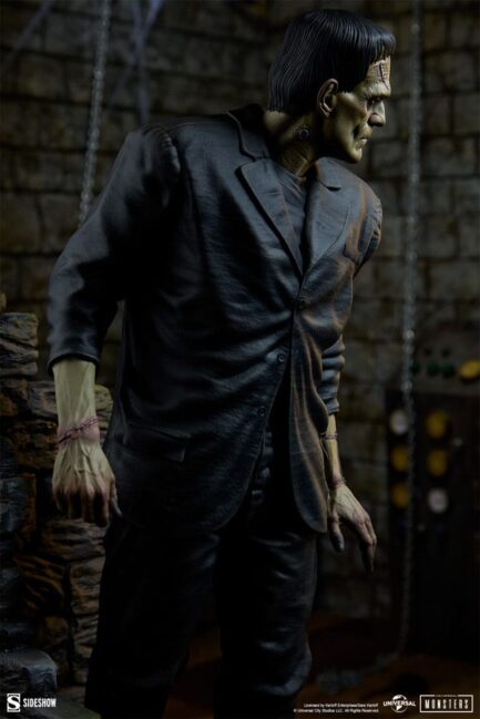 FRANKENSTEIN (POLYSTONE) - UNIVERSAL MONSTER - PREMIUM FORMAT - 57CM - SIDESHOW COLLECTIBLES - Imagen 6