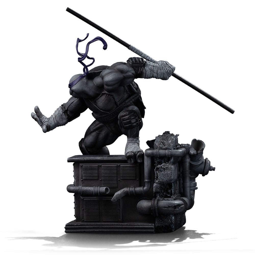 DONATELLO BLACK AND WHITE VARIANT (EXCLUSIVE) - TEENAGE MUTANT NINJA TURTLES - ART SCALE 1/10 - IRON STUDIOS - Imagen 2