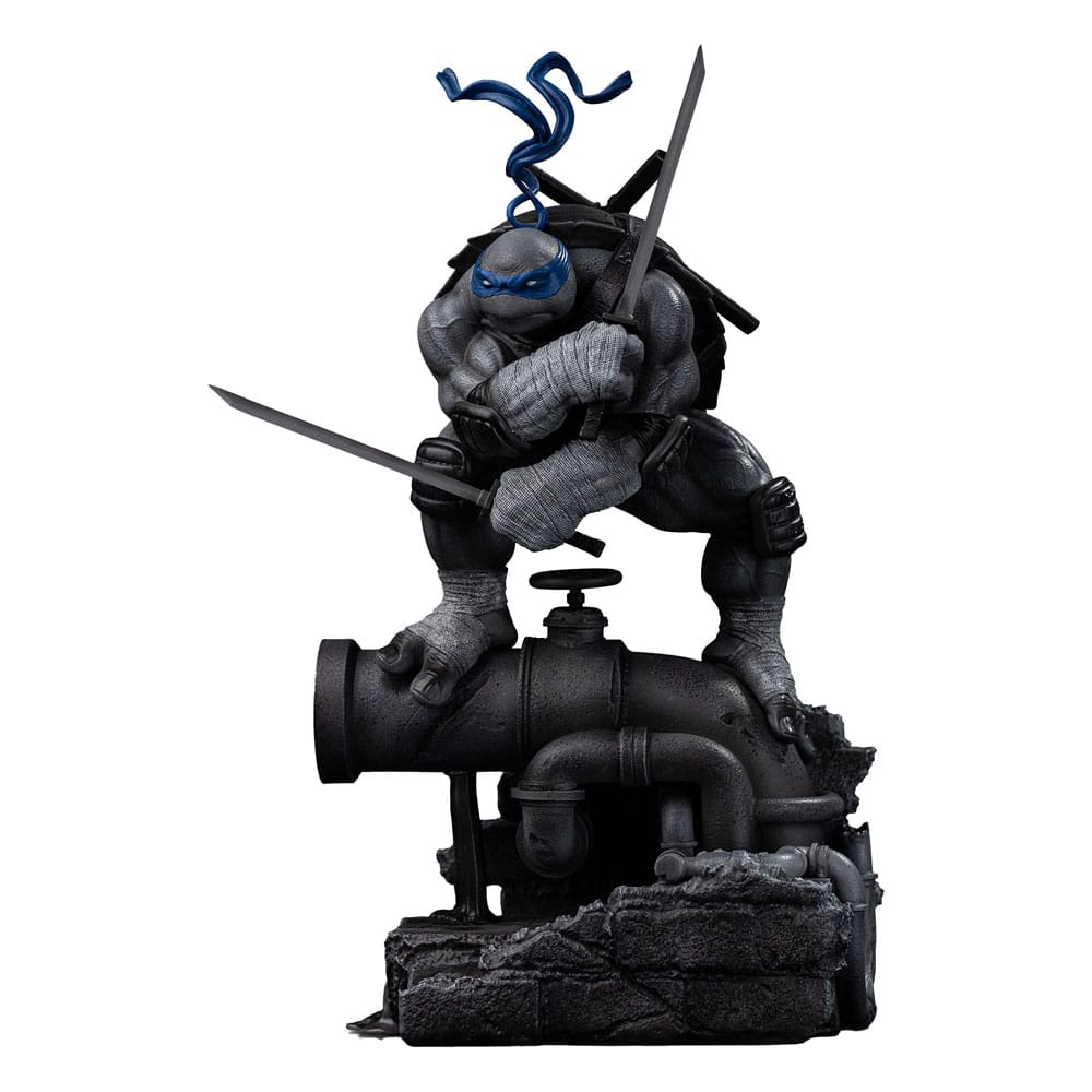 LEONARDO BLACK AND WHITE VARIANT (EXCLUSIVE) - TEENAGE MUTANT NINJA TURTLES - ART SCALE 1/10 - IRON STUDIOS - 618231957354