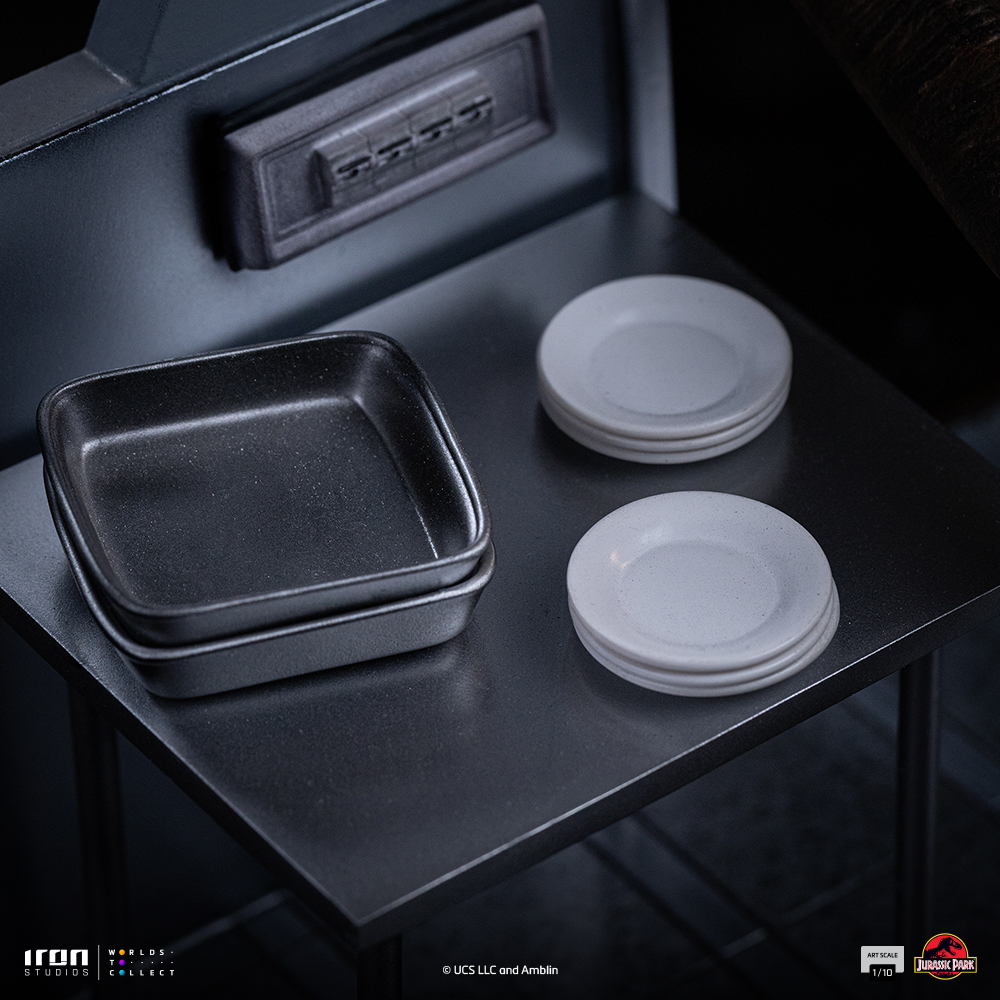 RAPTORS AT THE KITCHEN'S DOOR - JURASSIC PARK - ART SCALE 1/10 - IRON STUDIOS - Imagen 8