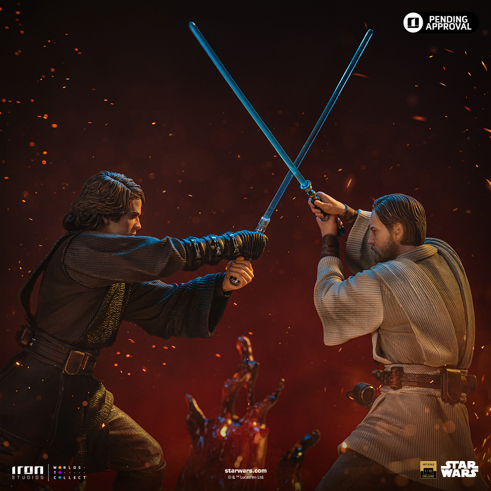 ANAKIN VS OBI WAN (REVENGE OF THE SITH 20TH YEARS ANNIVERSARY) - STAR WARS - ART SCALE 1/10 - IRON STUDIOS - Imagen 4