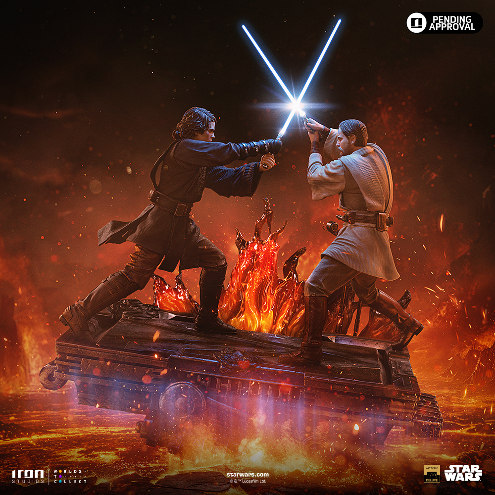 ANAKIN VS OBI WAN (REVENGE OF THE SITH 20TH YEARS ANNIVERSARY) - STAR WARS - ART SCALE 1/10 - IRON STUDIOS - Imagen 3