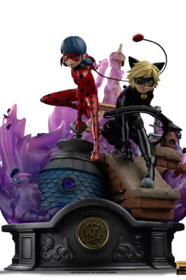 LADY BUG AND CAT NOIR DELUXE SIGNED EDITION – MIRACULOUS 10TH ANNIVERSARY – ART SCALE 1/10 – IRON STUDIOS
