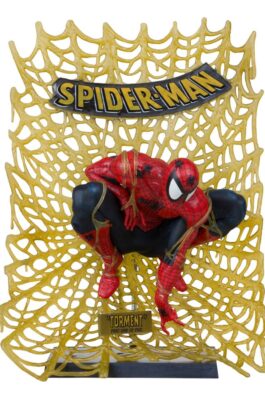 SPIDER-MAN (SPIDER-MAN #1 GOLD EDITION VARIANT) (GOLD LABEL) – MARVEL – 1/6 SCALE POSED W/SCENE & COMIC – 28 CM – MCFARLANE TOYS