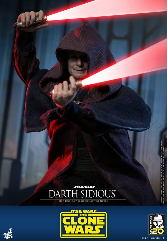 STAR WARS:: THE CLONE WARS FIGURA 1/6 DARTH SIDIOUS 29 CM - HOT TOYS - Imagen 4
