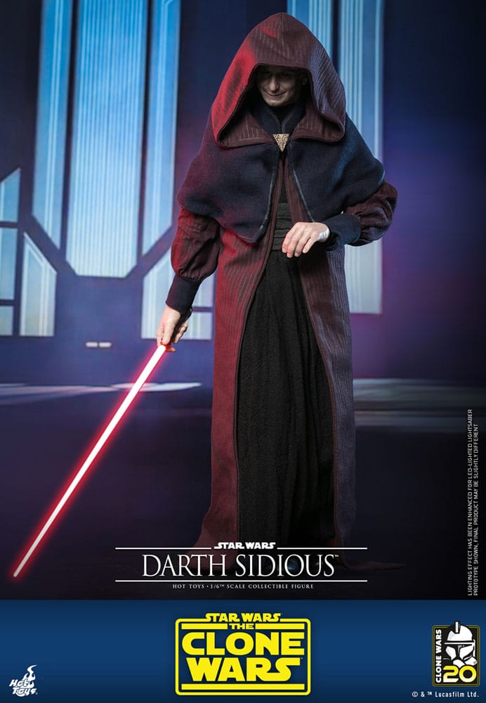 STAR WARS:: THE CLONE WARS FIGURA 1/6 DARTH SIDIOUS 29 CM - HOT TOYS - Imagen 6