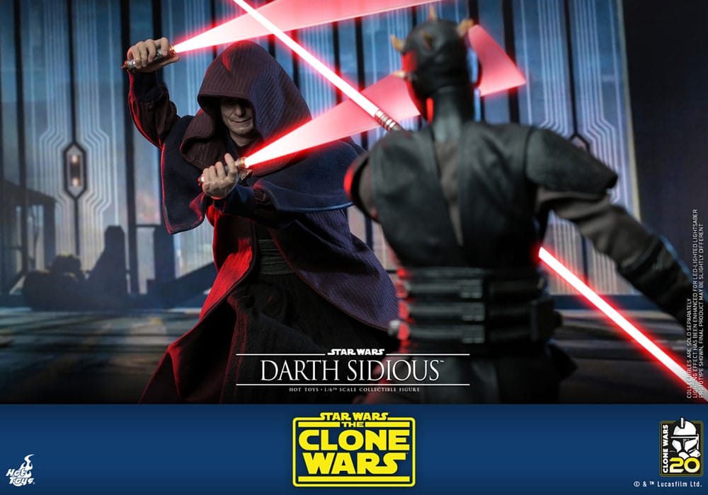 STAR WARS:: THE CLONE WARS FIGURA 1/6 DARTH SIDIOUS 29 CM - HOT TOYS - Imagen 11