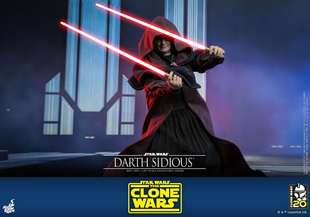 STAR WARS:: THE CLONE WARS FIGURA 1/6 DARTH SIDIOUS 29 CM - HOT TOYS - Imagen 14
