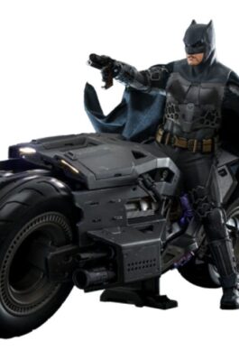 THE FLASH FIGURA CON VEHÍCULO MOVIE MASTERPIECE 1/6 BATMAN & BATCYCLE SET 30 CM – HOT TOYS