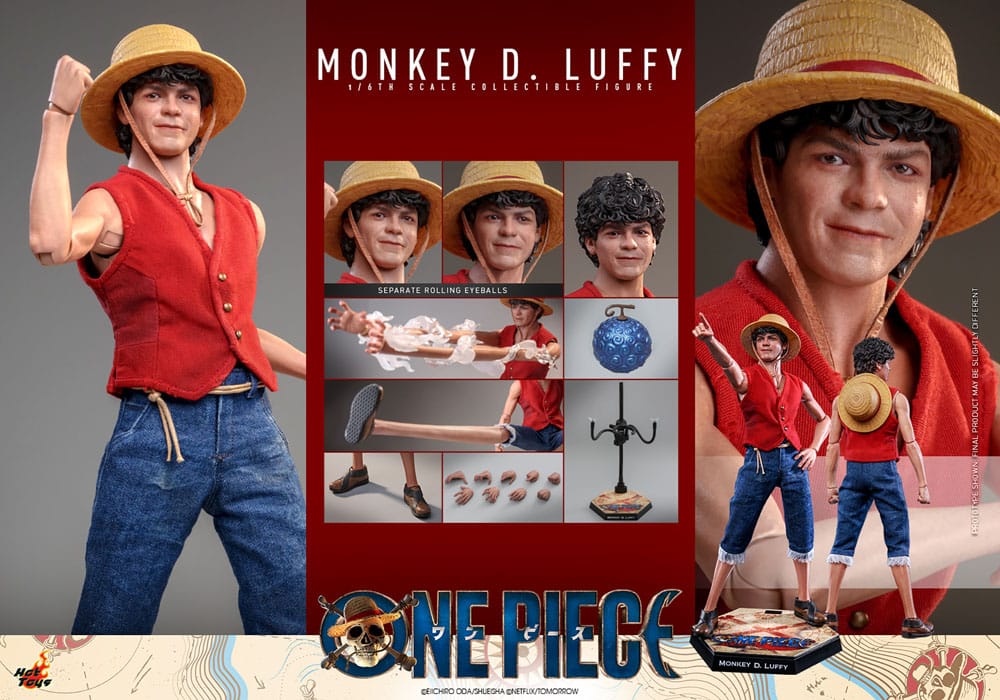 ONE PIECE (NETFLIX) FIGURA 1/6 MONKEY D. LUFFY 31 CM - HOT TOYS - Imagen 18
