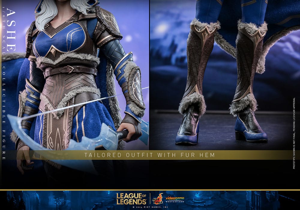 LEAGUE OF LEGENDS FIGURA VIDEO GAME MASTERPIECE 1/6 ASHE 28 CM - HOT TOYS - Imagen 17