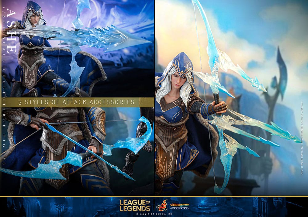 LEAGUE OF LEGENDS FIGURA VIDEO GAME MASTERPIECE 1/6 ASHE 28 CM - HOT TOYS - Imagen 18