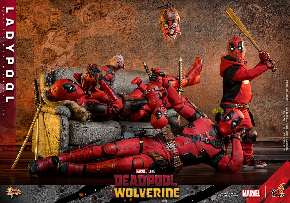 DEADPOOL & WOLVERINE MOVIE MASTERPIECE FIGURA 1/6 LADYPOOL 30 CM - HOT TOYS - Imagen 27