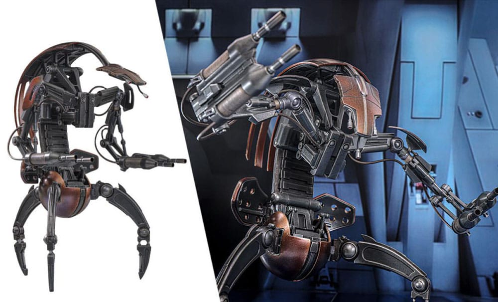 STAR WARS EPISODE I FIGURA MOVIE MASTERPIECE 1/6 DROIDEKA 27 CM - HOT TOYS - Imagen 2