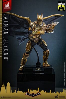 BATMAN: ARKHAM KNIGHT FIGURA VIDEOGAME MASTERPIECE 1/6 BATMAN BEYOND (BLACK & GOLD VERSION) 32 CM – HOT TOYS