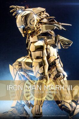 IRON MAN FIGURA MOVIE MASTERPIECE DIECAST 1/6 IRON MAN MARK III (GOLD COLOR VERSION) HOT TOYS EXCLUSIVE 33 CM – HOT TOYS