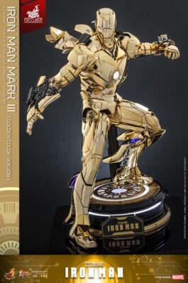 IRON MAN FIGURA MOVIE MASTERPIECE DIECAST 1/6 IRON MAN MARK III (GOLD COLOR VERSION) HOT TOYS EXCLUSIVE 33 CM – HOT TOYS