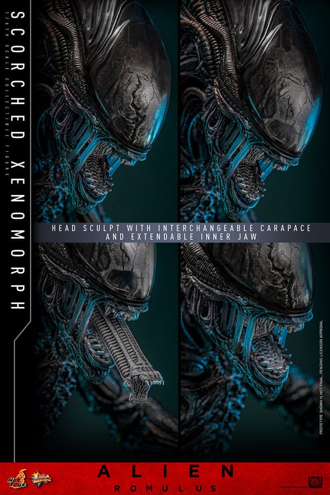 ALIEN: ROMULUS FIGURA MOVIE MASTERPIECE 1/6 SCORCHED XENOMORPH 44 CM - HOT TOYS - Imagen 19