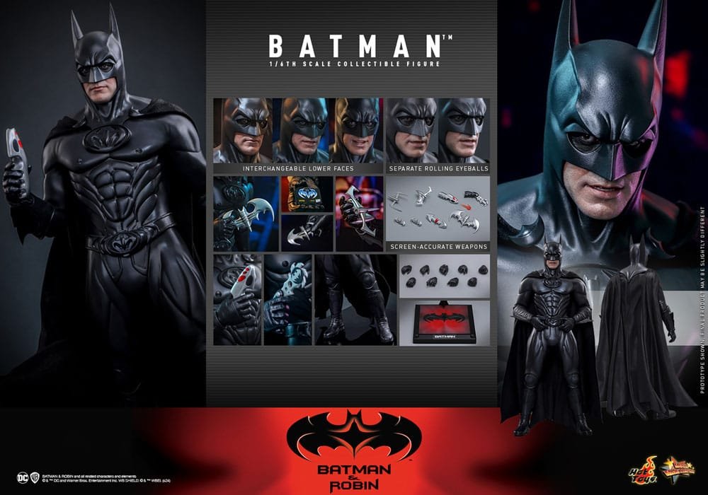 BATMAN Y ROBIN FIGURA MOVIE MASTERPIECE 1/6 BATMAN 30 CM - HOT TOYS - Imagen 16