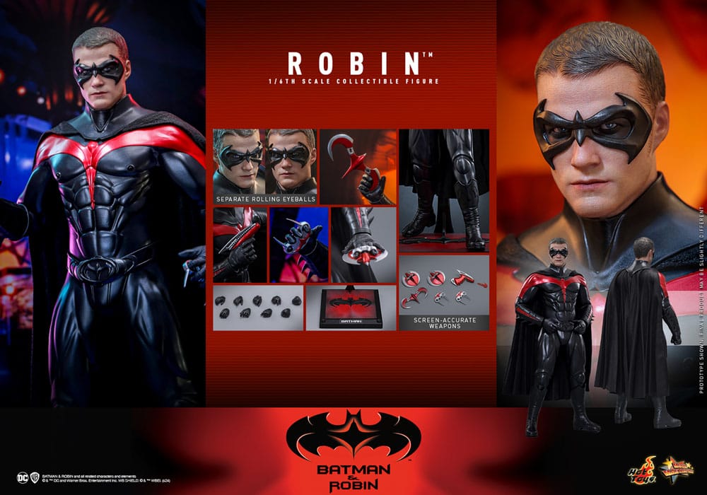 BATMAN Y ROBIN FIGURA MOVIE MASTERPIECE 1/6 ROBIN 30 CM - HOT TOYS - Imagen 19