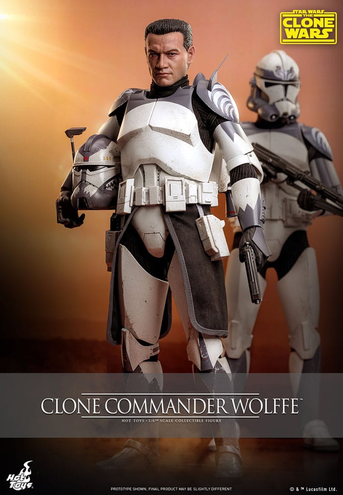 STAR WARS: THE CLONE WARS FIGURA 1/6 CLONE COMMANDER WOLFFE 30 CM - HOT TOYS - Imagen 2